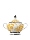 Gucci Herbarium Floral Porcelain Sugar Bowl In Weiss