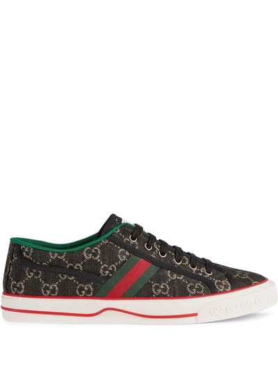 Gucci Tennis 1977 Web Detail Sneakers In Black