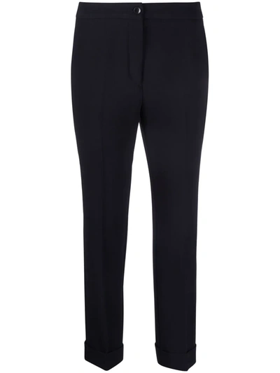 Etro Straight-leg Cropped Trousers In Schwarz