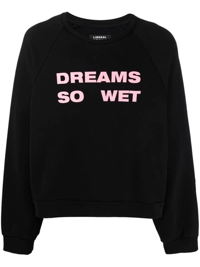 Liberal Youth Ministry Black Dreams So Wet Sweatshirt In Multi-colored