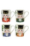 Vietri Nutcrackers Assorted Mugs, Set Of 4 In Assorted