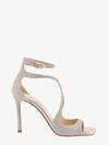 Jimmy Choo Azia 75 Metallic Leather Sandals In Pink