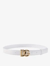 Dolce & Gabbana Leather Belt In White