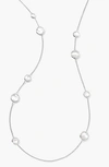 Ippolita Sterling Silver Wonderland Multi-round Stone Necklace In Mother-of-pearl Doublet, 40 In Silver/ Mother Of Pearl