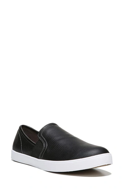 Dr. Scholl's Madison Slip-on Trainer In Black Perf Faux Leather