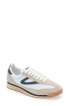 Tretorn Rawlins Womens Leather Lifestyle Casual And Fashion Sneakers In White/green