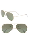 RAY BAN AVIATOR 55MM SUNGLASSES