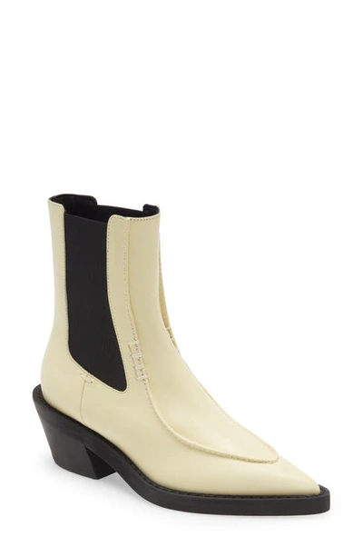 Khaite Women's Charleston Leather Ankle Boots In White