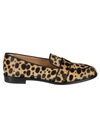 Aquazzura Martin Grosgrain-trimmed Loafers In Animal Print Ponyhair In Naurale/nero