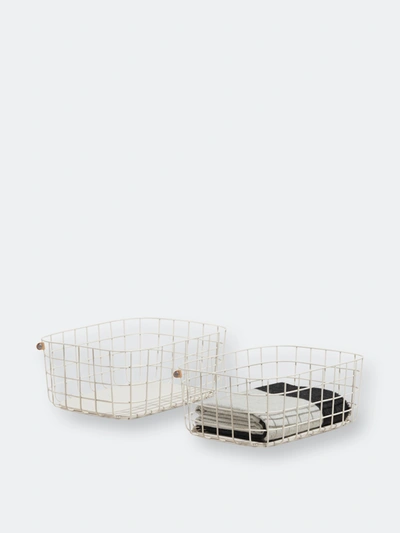 Open Spaces Large Baskets In White