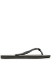 Havaianas Womens Textured Slip-on Thong Sandals In Black