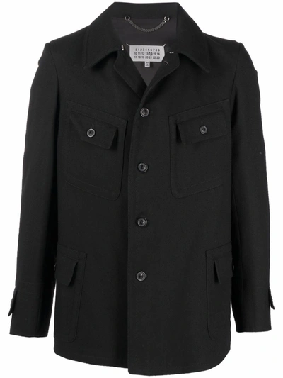 Maison Margiela Single-breasted Denim Jacket In Black