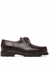 Paraboot Michael Leather Laced Shoes In Beige