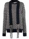 Jil Sander Scarf-detail Wool Jumper In Blue