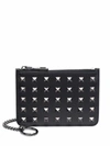 Valentino Rockstud-embellished Cardholder In Black