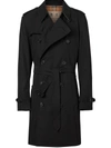 Burberry Black Chelsea Heritage Long Trench Coat In Black