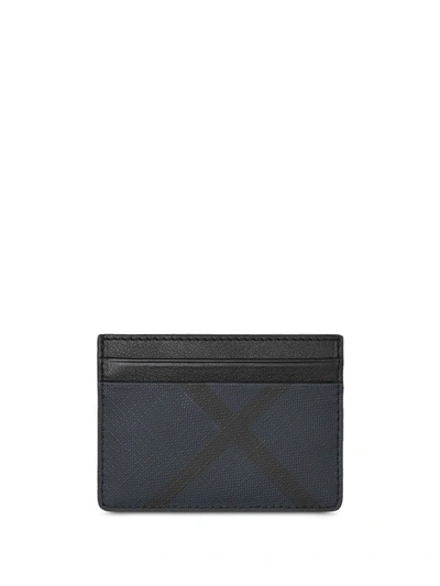 Burberry London Check Card Case In Blue