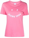 Ps By Paul Smith Ps Paul Smith Flocked Smiley Logo Crewneck T In Pink