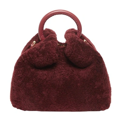 Elleme Baozi Croco Pearl In Burgundy | ModeSens