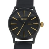 Nixon Sentry Quartz Black Dial Mens Watch A105-1041-00 In Black,gold Tone