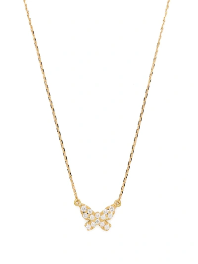 Ahkah 18kt Yellow Gold Butterfly Diamond Necklace