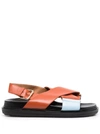 MARNI FUSSBETT CRISS-CROSS STRAP SANDALS