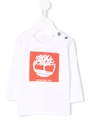 Timberland White T-shirt For Baby Boy With Tree In White