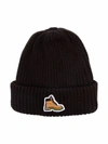 Timberland Patch-detail Ribbed Beanie In Black