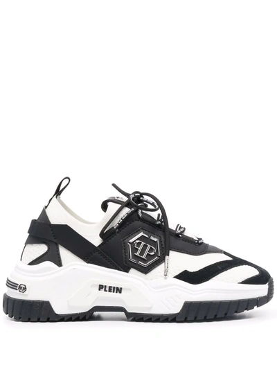 Philipp Plein Predator Vegan Trainer Leather Sneakers In White