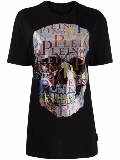Philipp Plein Skull-print Short-sleeve T-shirt In Black