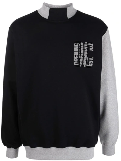 Opening Ceremony Asymmetric Logo-print Sweatshirt In Black