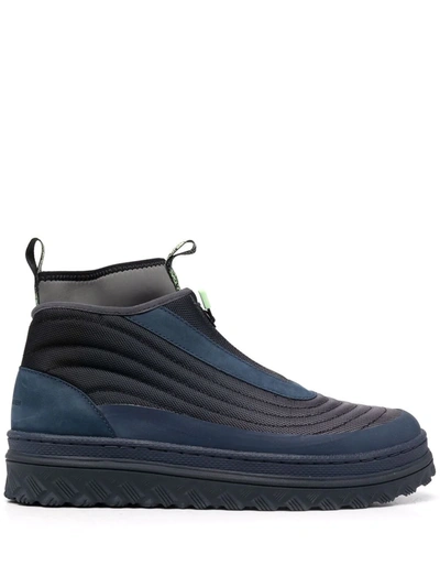 Paria Farzaneh Zipped Hi-top Trainers In Blue