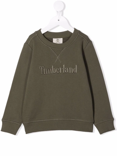 Timberland Embroidered-logo Sweatshirt In Green