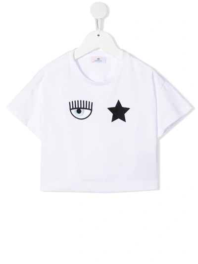 Chiara Ferragni Kids T-shirt For Girls In White