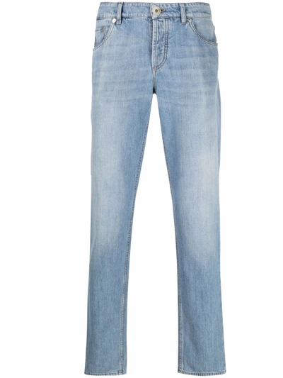 Brunello Cucinelli Slim-cut Denim Jeans In Blue