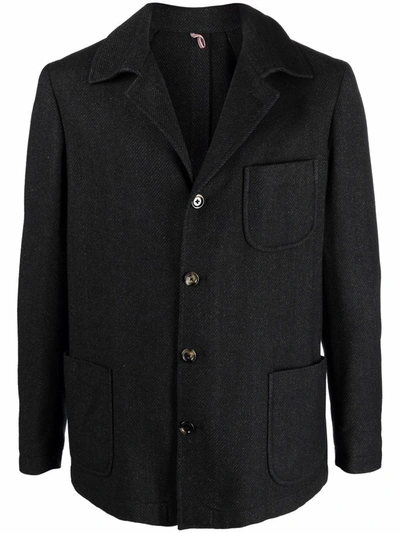 Dell'oglio Single-breasted Wool-blend Jacket In 灰色