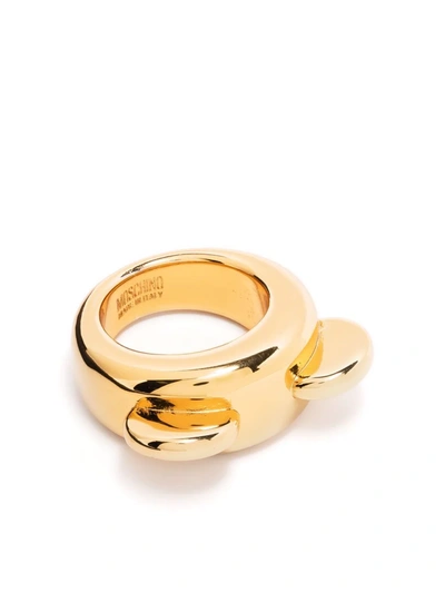 Moschino Chunky Gold-tone Bear Ring