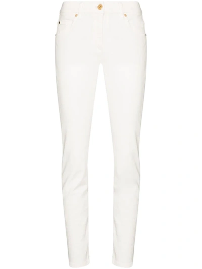 Brunello Cucinelli Mid-rise Skinny Jeans In White