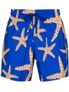 Vilebrequin Okohina Graphic-pattern Recycled-polyester Swim Shorts In Blue