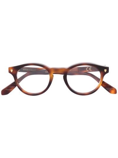 Epos Talo Round-frame Glasses In Brown