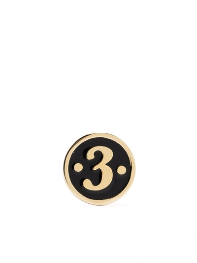 Maria Black Pop Lucky Number 3 Coin In Gold