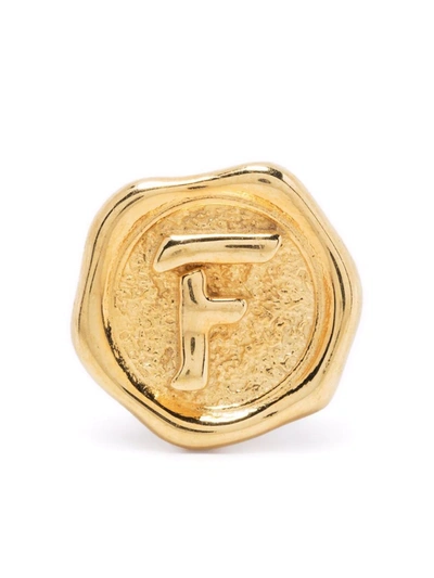 Maria Black Pop Letter F Coin In Gold