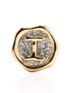 Maria Black Pop Disco Letter I Coin In Gold