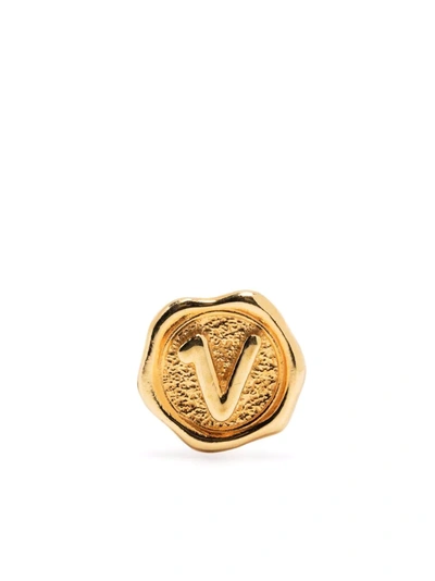 Maria Black Pop V Coin Pendant In Gold