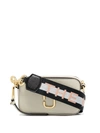 Marc Jacobs The Snapshot Leather Crossbody Bag In Neutrals