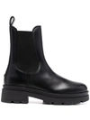 Anine Bing Slip-on Leather Boots In Black