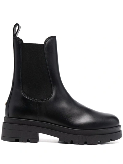 Anine Bing Slip-on Leather Boots In Black