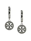 Tory Burch Miller Hoop Earrings In Silver