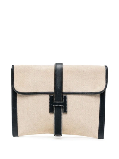 Pre-owned Hermes  Jige Gm Clutch In 中性色
