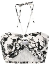 Faithfull The Brand Cyprus Caronia Floral-print Bralette Top In 黑色